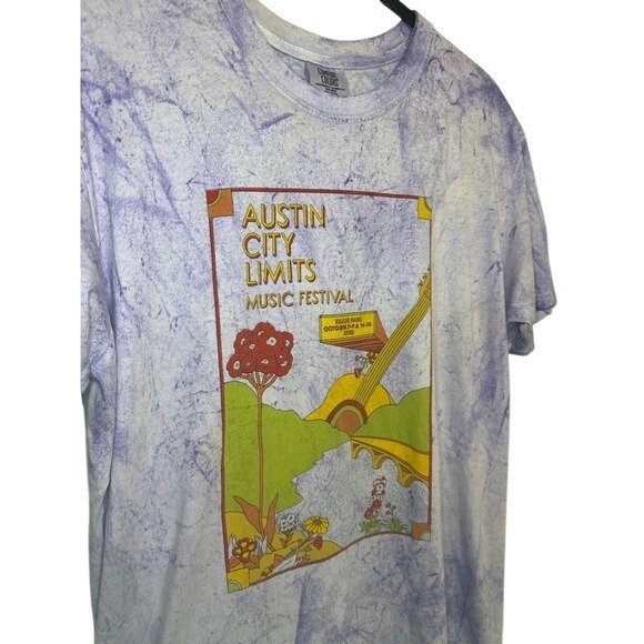 Austin City Limits Music Festival 2022 Tie Dye Graphic T Shirt - Picture 2 of 7